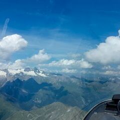 Flugwegposition um 14:47:29: Aufgenommen in der Nähe von Gemeinde Matrei in Osttirol, Österreich in 3167 Meter